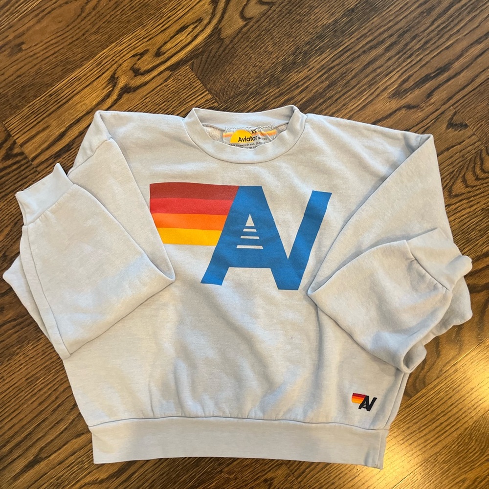Aviator Nation Light blue Sweatshirt Sz Xs!